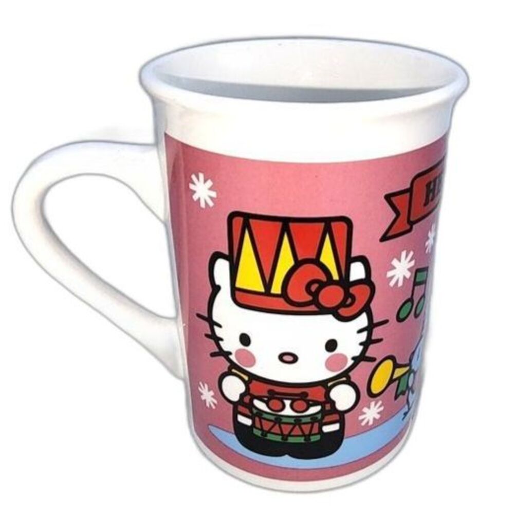 Sanrio Hello Kitty 2013 Pink & White Christmas Coffee Mug‎ 4"HX3"D